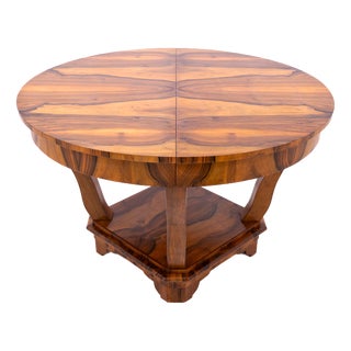 Art Deco Table with Round Top, Poland, 1930s For Sale