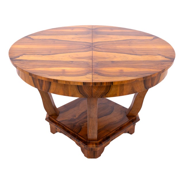 Art Deco Table with Round Top, Poland, 1930s For Sale