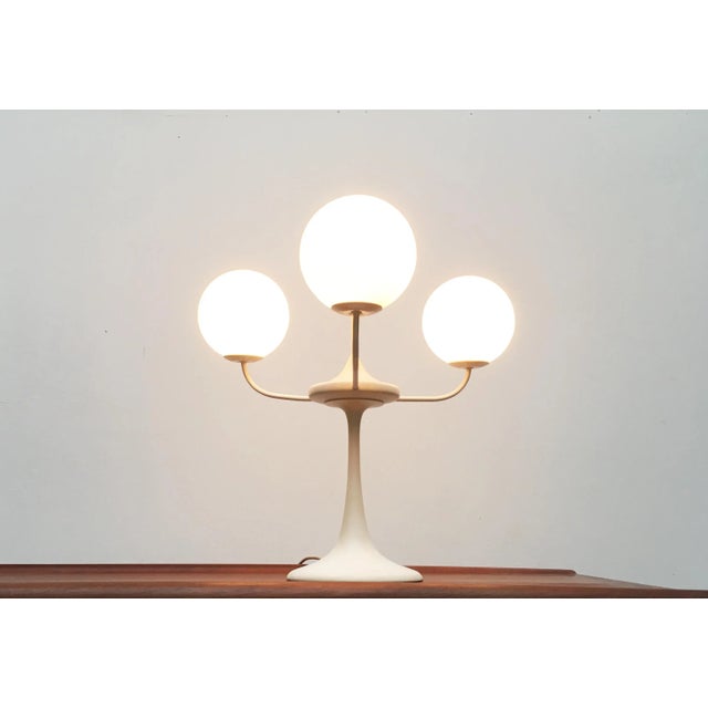 Glass and Metal Table Lamp by E.R. Nele for Temde, 1960s For Sale - Image 15 of 16
