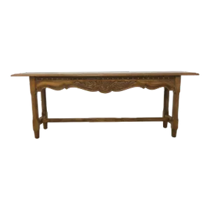 Rom Weber Viking Oak Carved Console Sofa Table