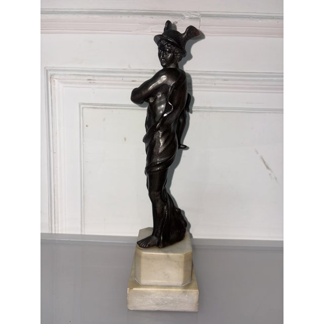 1950s Bronze Mercury Figurine by P. Uccello, 1950 For Sale - Image 5 of 10