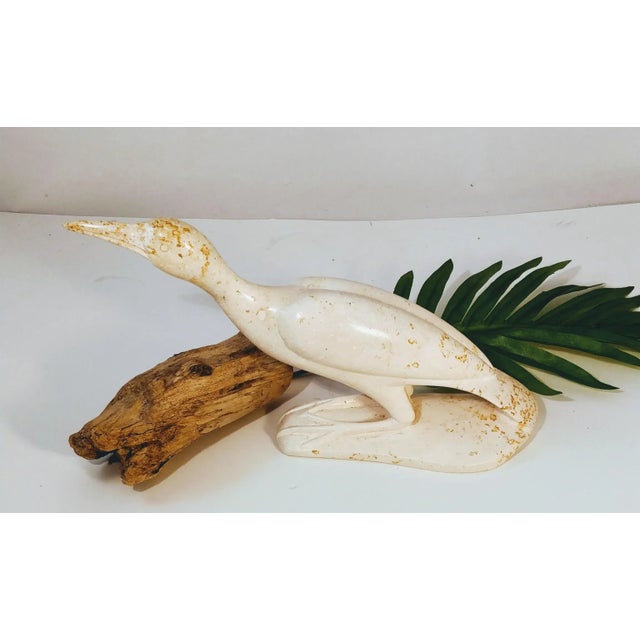 Mid Century Faux Stone Carved Bird For Sale - Image 4 of 7