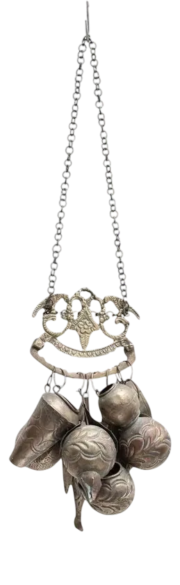 Brazilian Metal Hanging Penca de Balangadas Amulet, Early 20th Century