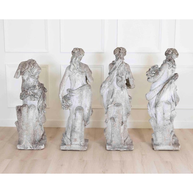 Set of Four Italian 1930s Neoclassical Garden Sculptures, The Four Seasons For Sale - Image 13 of 15