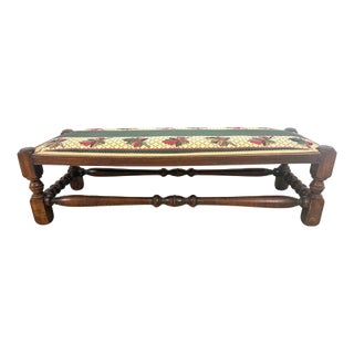 Victorian English Fireside Bench in Oak, England, 1890 For Sale
