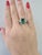 Vintage 18k Gold 4.90 Carat Green Emerald and Diamond Ring, Size 7.5 For Sale In Los Angeles - Image 6 of 6