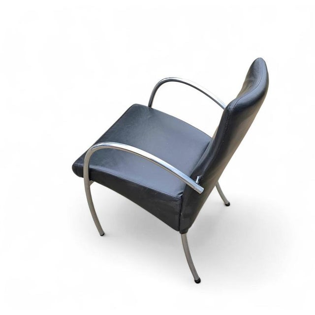 Leather Dining Chairs by Hennie de Jong, 1990s, Set of 6 For Sale - Image 5 of 17