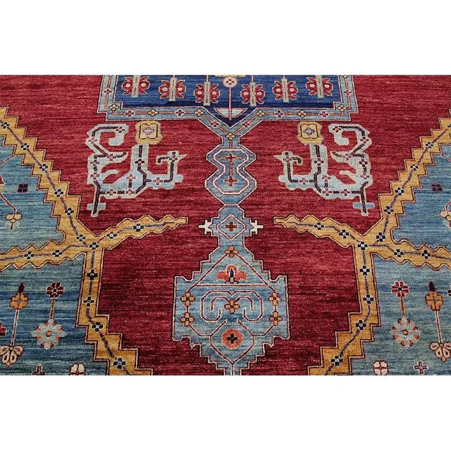2010s Handwoven Serapi Style Area Rug 9’0″ X 11’10” For Sale - Image 5 of 11