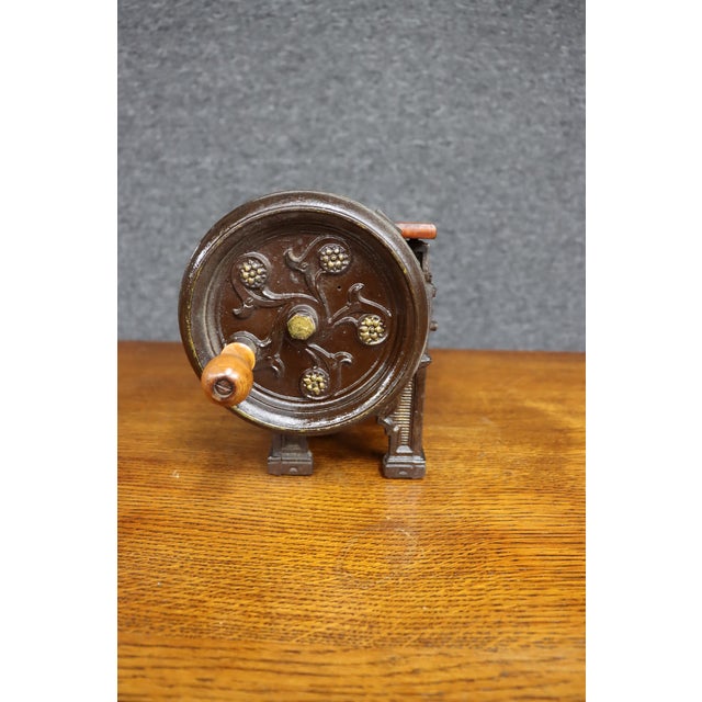 Victorian Cast Iron Tobacco Cutter With Crank Handle For Sale - Image 13 of 14