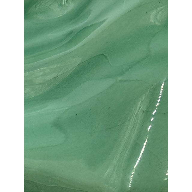 Ceramic 1949 Roseville Ming Tree Vase # 582 Green, Pink Brown For Sale - Image 7 of 12