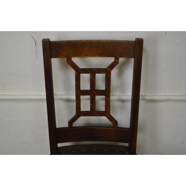 Antique Mission Style Michigan Chair Co. Dining Chairs Set of 4
