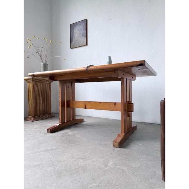 Vintage Dining Table in Pine, 1960s For Sale - Image 8 of 18