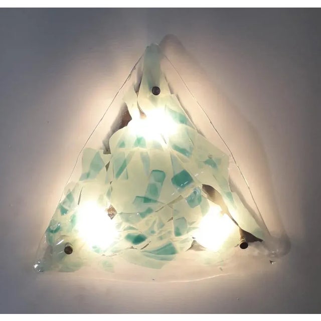 Mid-Century Modern Mid 20th Century Triangular Sconces by La Murrina - a Pair For Sale - Image 3 of 11