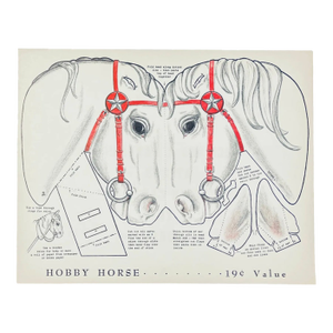 1950s Hobby Horse Lithograph