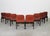 1970s 121 Chairs in Wood and Leather by Tobia & Afra Scarpa for Cassina, 1970s, Set of 8 For Sale - Image 5 of 14