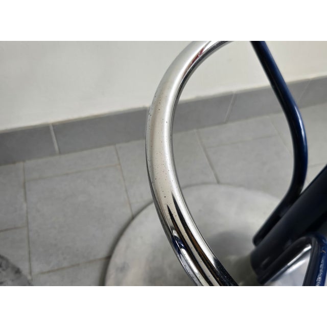 Vintage Bar Stools in Steel & Leatherette, 1970s, Set of 2 For Sale - Image 9 of 14