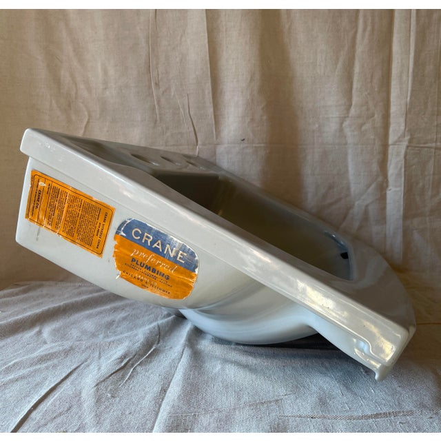 Dove Gray Vintage Crane Plumbing Three-Hole Countess Drop-In Sink For Sale - Image 8 of 12