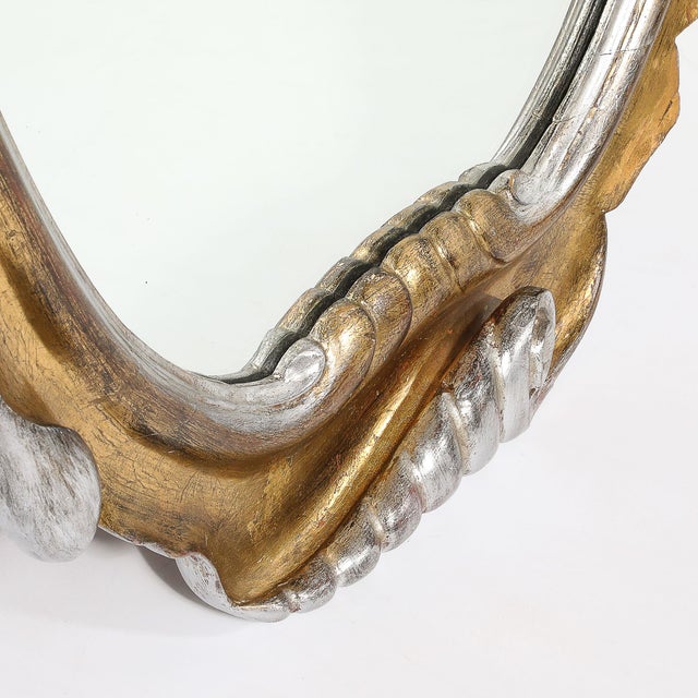 Hollywood Gold and Silver Gilt-Wood Mirror by Dorothy Draper For Sale - Image 10 of 12