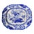 Antique British “Bentick” Pattern Flow Blue Transferware Serving Platter. Stafford England 1850’s Thru 1905 by John Ridgway For Sale