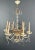 1940 Lacquered and Gilded Sheet Metal and Crystals Chandelier from Maison Baguès For Sale - Image 12 of 12