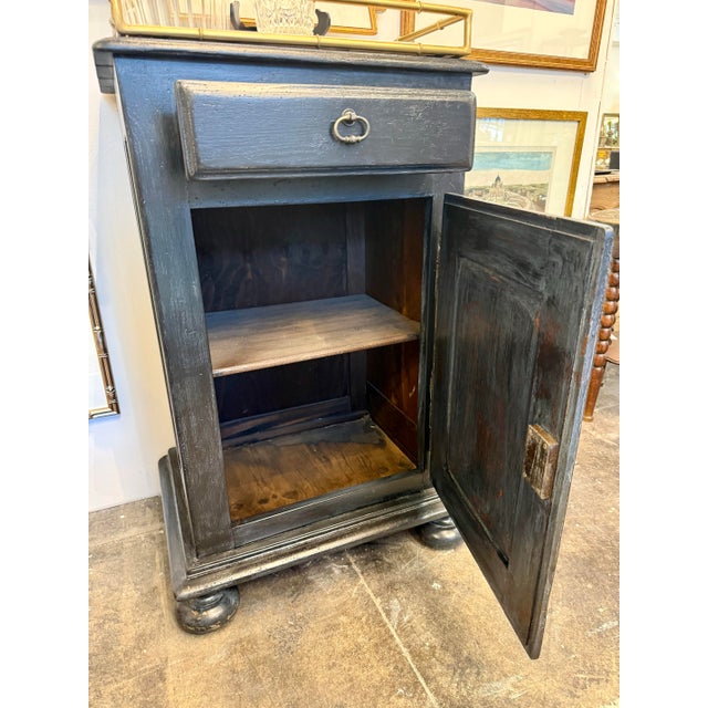 Vintage French Painted Oak Cabinet Bar For Sale In Houston - Image 6 of 11