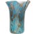 Murano Vintage Murano Fratelli Toso Blue Copper Aventurine Flecks Swirling Clouds Italian Art Glass Flower Vase For Sale - Image 4 of 9