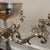 Pair of Ornate Rococo-Style Silver-Plated 5-Arm Candelabras With Epergne Bowl For Sale - Image 4 of 12