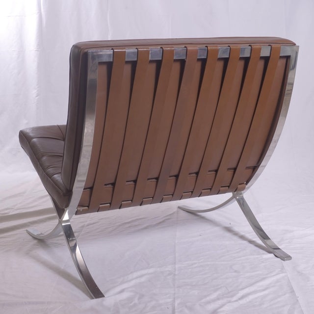 1950s Florence Knoll Barcelona Chairs Designed by Ludwig Mlies Van Der Rohe From the Gm Tech Center For Sale - Image 10 of 15