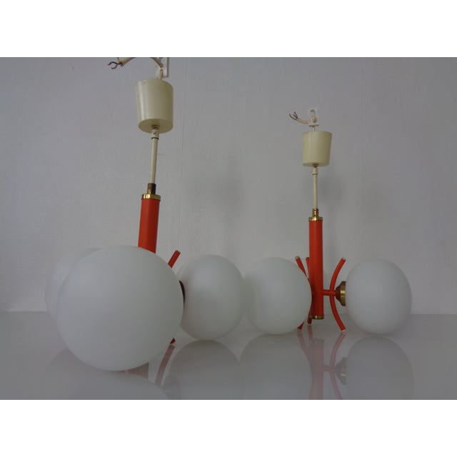 Space Age Sputnik Ceiling Lamps with Glasses by Richard Essig, Germany, 1970s, Set of 2 For Sale - Image 14 of 18