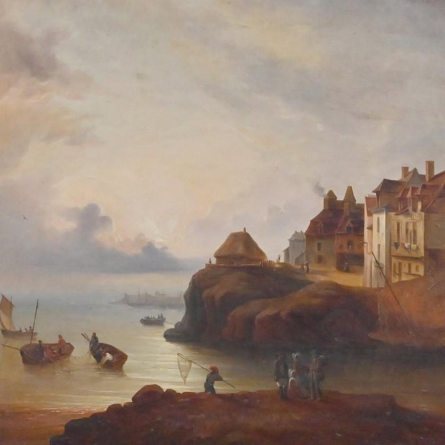 French School Artist, Light on the Port, 19th Century, Oil on Canvas For Sale - Image 12 of 12