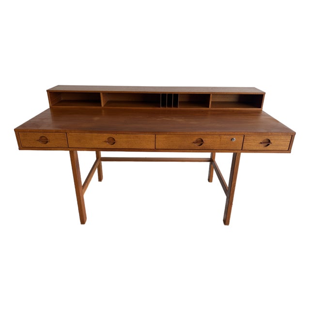 1960s Mid-Century Modern Danish Teak Flip-Top Desk by Peter Løvig Nielsen For Sale