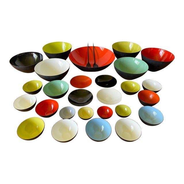 Herbert Krenchel Enamel Steel Bowl Collection 27 Piece Set Chairish