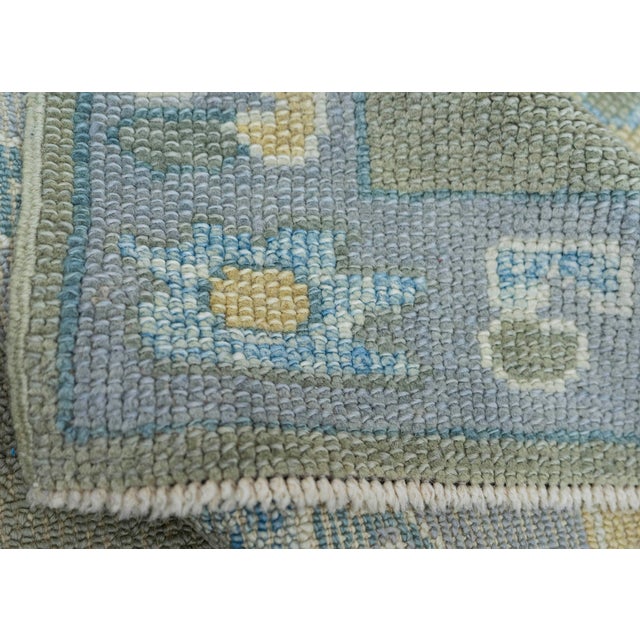Textile Turkish Oushak Rug 3' x 11'10" #19184 For Sale - Image 7 of 8