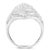 Elegant and timeless, this gorgeous 92.5% sterling silver and diamond cocktail ring features your choice of 1.14 or 1.19...