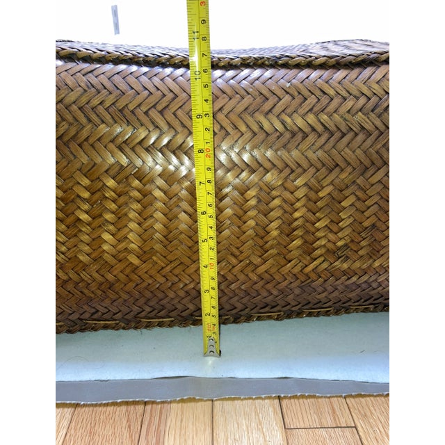 Brown Vintage Wicker Large Size Storage Box, Philippines For Sale - Image 8 of 9