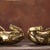 Pair of Gilt Bronze Guardian Lions – 4.3" Foo Dogs With Beaded Spine Detail For Sale - Image 9 of 9