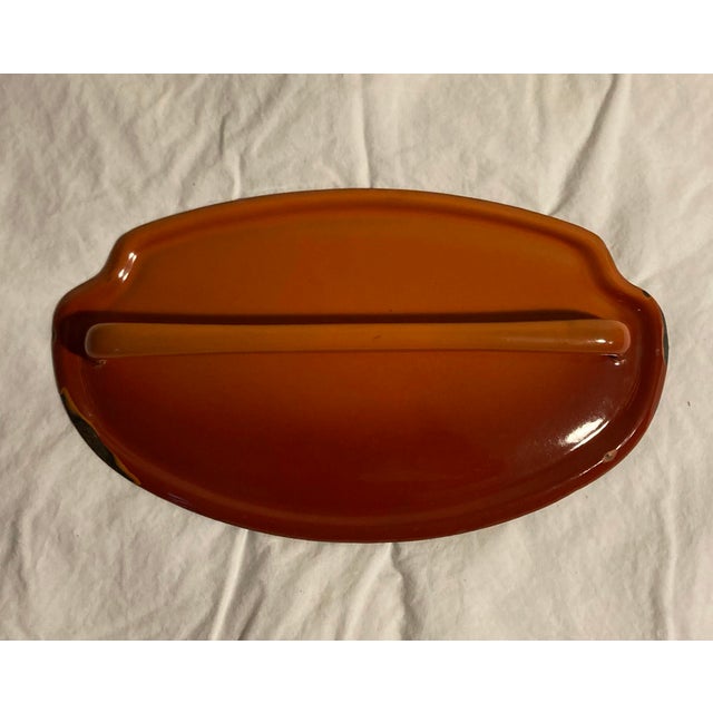 Vintage Enamelware Kitchen Towel Hanger for Cottage or Cabin For Sale In Dallas - Image 6 of 9