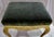 Mid 20th Century Mid 20th Century French Louis XV Bench Stool - Hand Carved Frame & Fern Green Silk Velvet Upholstered Seat Pair For Sale - Image 5 of 7