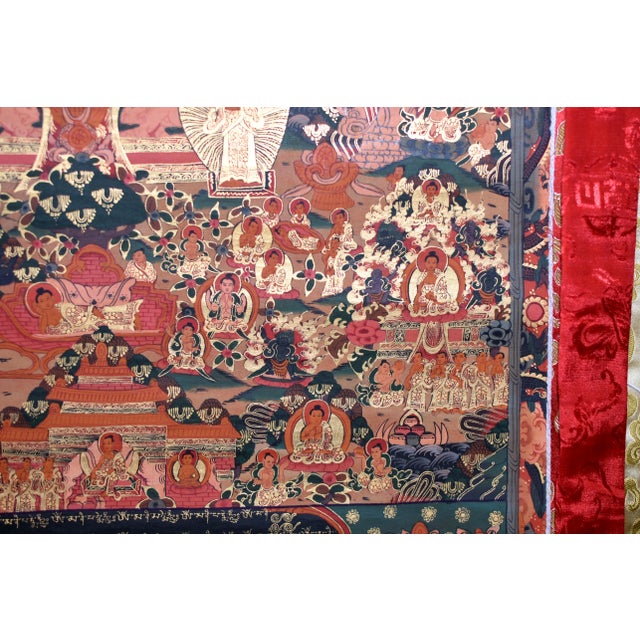 Tibetan Thangka Hand Painted Amitabha For Sale - Image 11 of 13