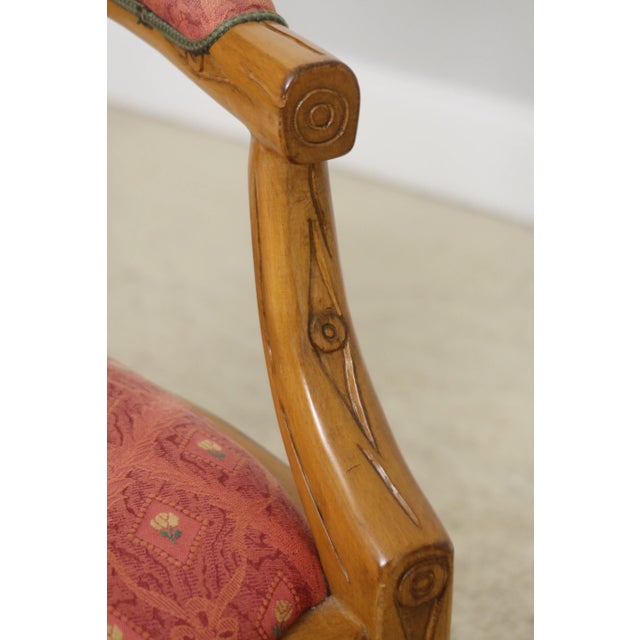 1980s Pair Decorator Branch Carved Modern Design Armchairs For Sale - Image 5 of 11