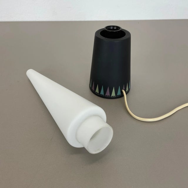 Swedish Glass and Wood Cone Table Light from Hans-Agne Jakobsson, Markaryd, 1960s For Sale - Image 11 of 17