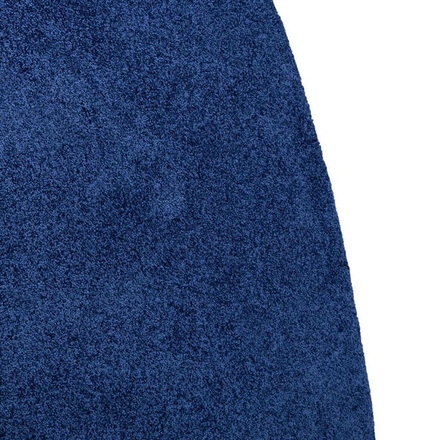 Fabric Smoozy Rug in Deep Blue For Sale - Image 5 of 8