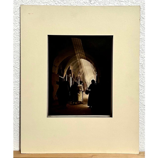 American Colony Jerusalem, Vintage Large Albumen Photo Jerusalem Photograph American Colony Old City Market, 1890-1920 For Sale - Image 4 of 5