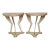 Pair of John Dickinson Style Faux Bois Demilune Consoles American, Late 20th C. For Sale