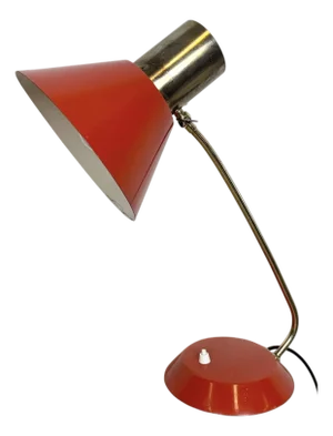 Vintage Red Table Lamp, 1970s