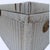 Antique White Vintage White Wicker Storage Trunk With Brass Hardware, Coastal, Rattan For Sale - Image 8 of 17