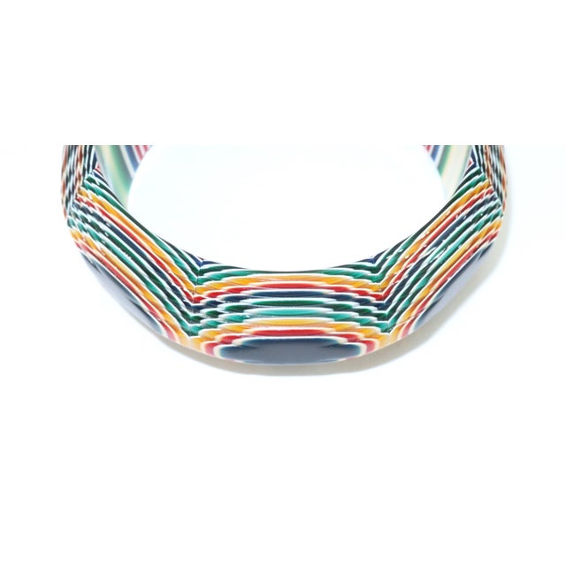 Lea Stein French Fused Plastic Op Art Bangle Bracelet, c.1970 For Sale - Image 9 of 13