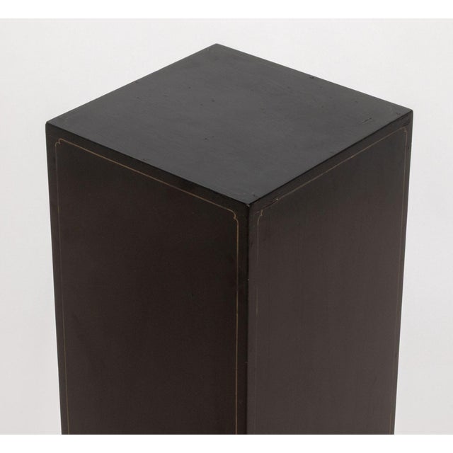Maitland - Smith Maitland-Smith Chinese Ebonized Wood Pedestal For Sale - Image 4 of 6