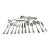New 1980s Complete Cutlery Set for 12, Including Fish Eaters & Serving Pieces, Feather Edge - 134 PCS For Sale