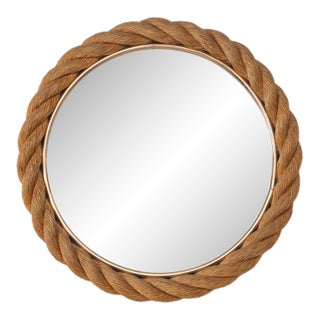 1960s French Rope Mirror in the Style of Audoux Minet For Sale